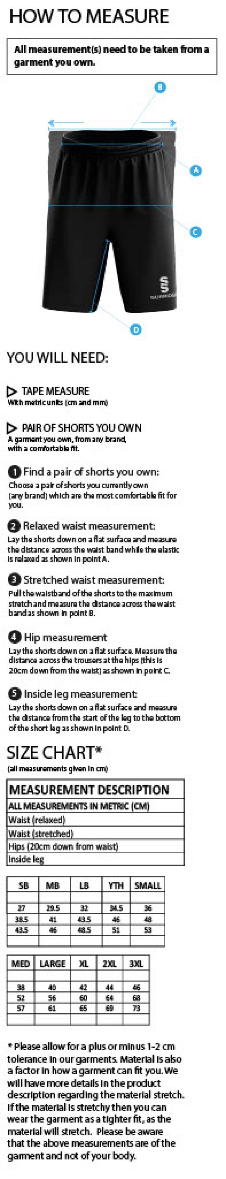 Nocton CC - Women's Ripstop Short - Size Guide