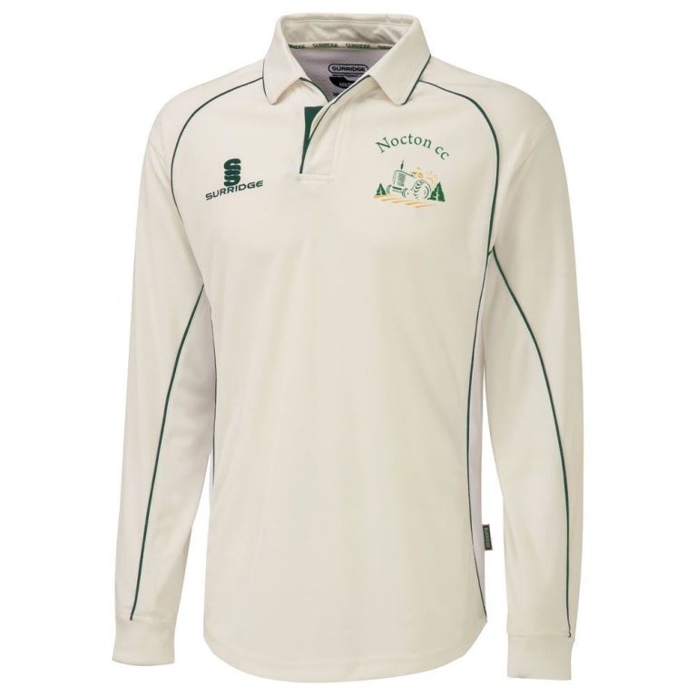 Nocton CC - Premier Long Sleeve Green Trim Shirt