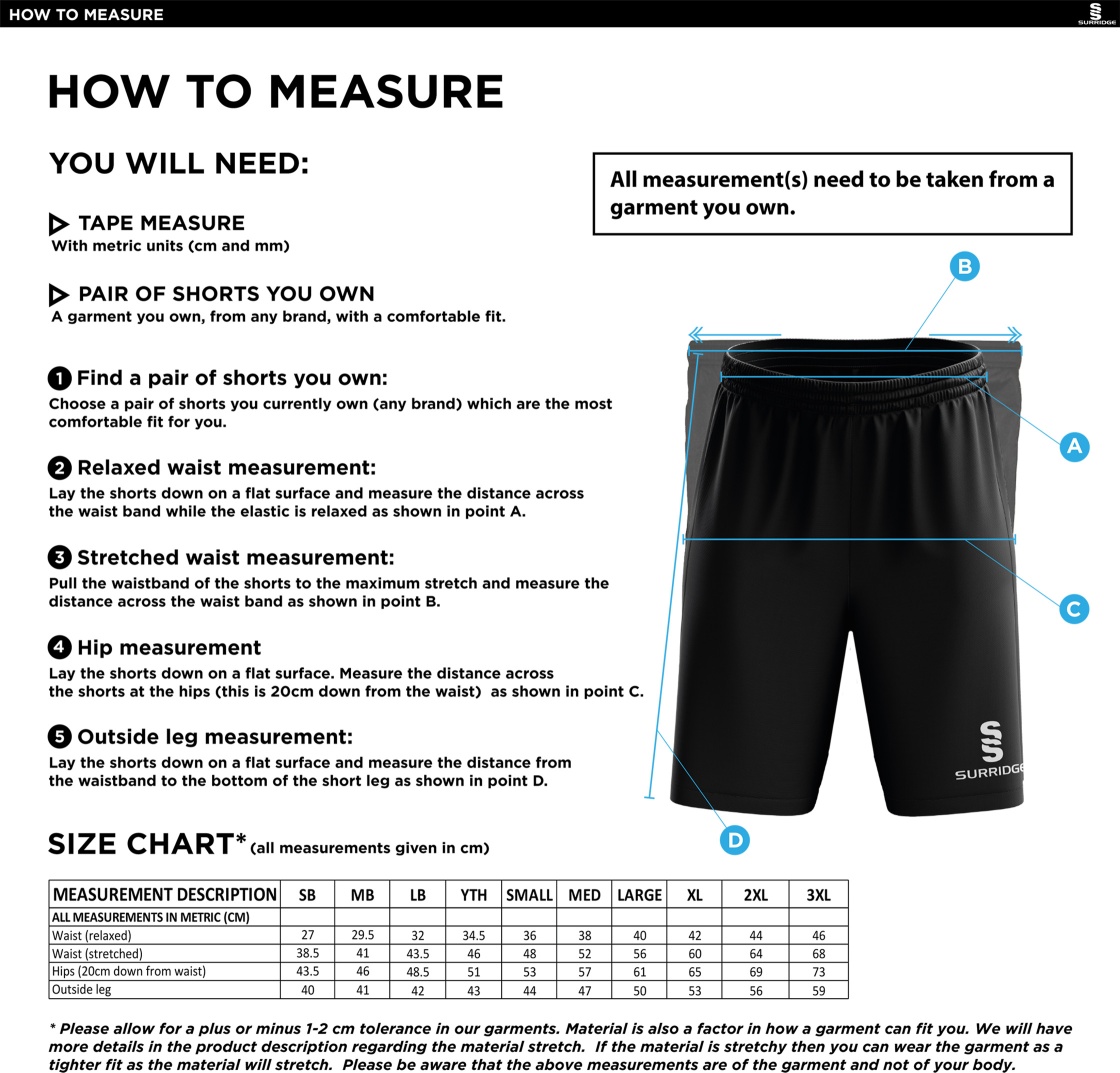 Nocton CC - Blade Shorts - Size Guide